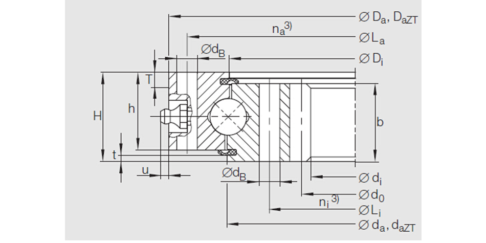 Four Point Contact Ball Slewing Bearing(VI Series)
